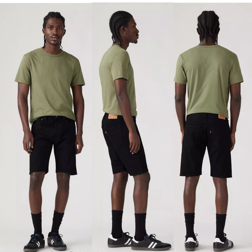 Sz 31x9- NWT Levi's 501 Original Fit Hemmed 9" Stretch‎ Listless Short- Black